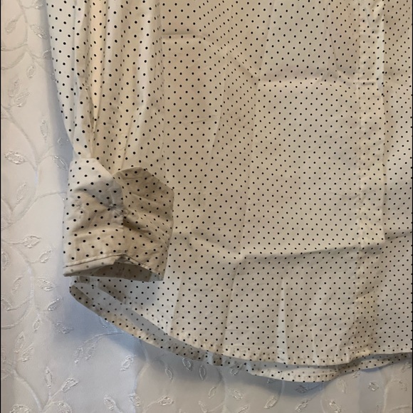 White blouse with black polka dots - Picture 3 of 4